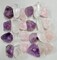 Rose Quartz, Amethyst, Quartz Crystal Point - Crystal Beginner Trio Set